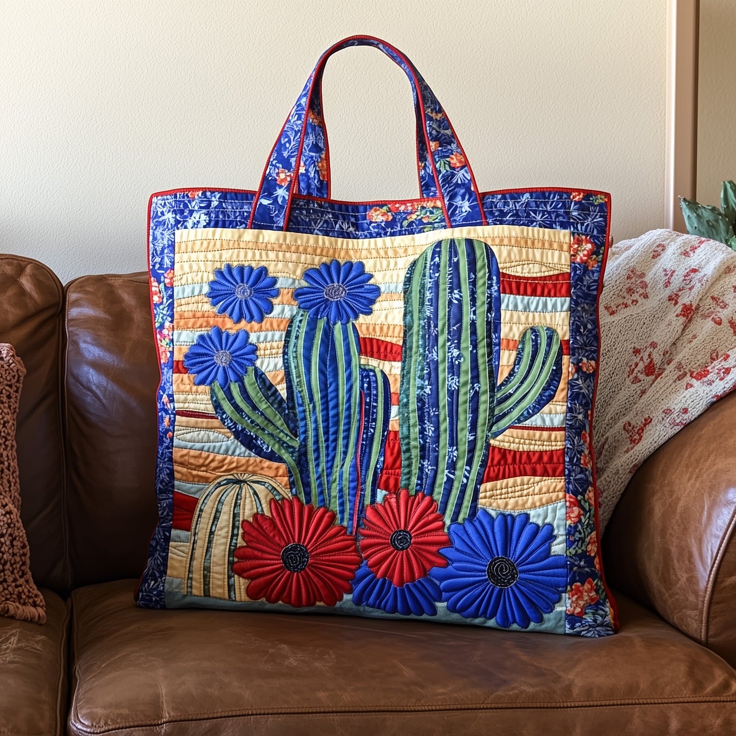 Cactus Quilted Tote Bag GFTOMA1286