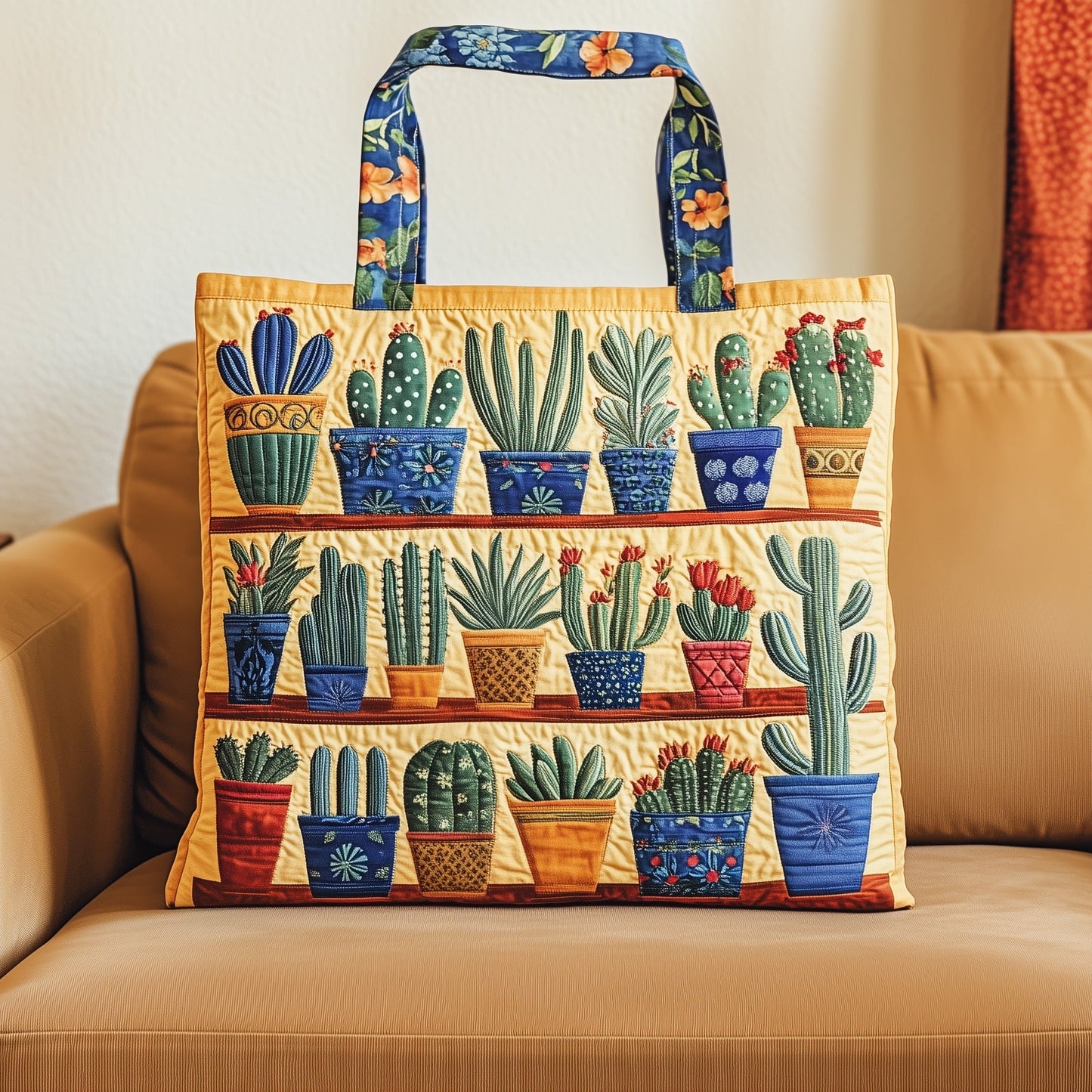 Cactus Quilted Tote Bag GFTOMA1288