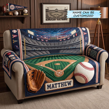 Baseball Spirit Quilted Sofa Cover QTCUZ GFTOMA12897