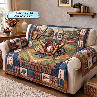 Baseball Pride Quilted Sofa Cover QTCUZ GFTOMA12898