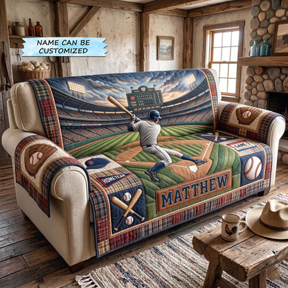 Baseball Legacy Quilted Sofa Cover QTCUZ GFTOMA12899