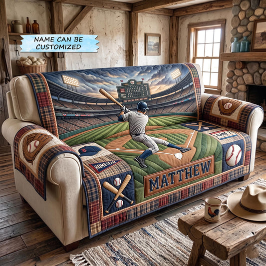 Baseball Legacy Quilted Sofa Cover QTCUZ GFTOMA12899