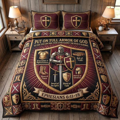 Full Armor Of God 3-Piece Quilted Bedding Set GFTOMA12913