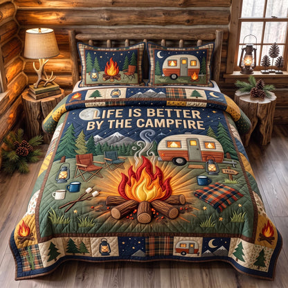 Happy Campers 3-Piece Quilted Bedding Set GFTOMA12923