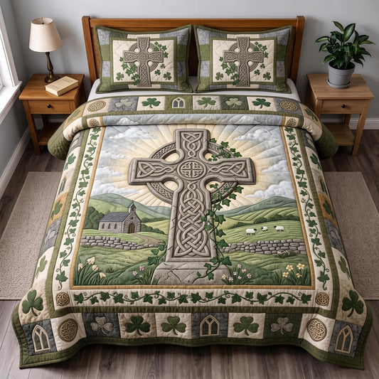Celtic Faith 3-Piece Quilted Bedding Set GFTOMA12927