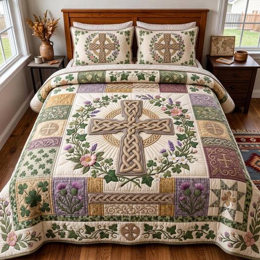 Celtic Grace 3-Piece Quilted Bedding Set GFTOMA12930