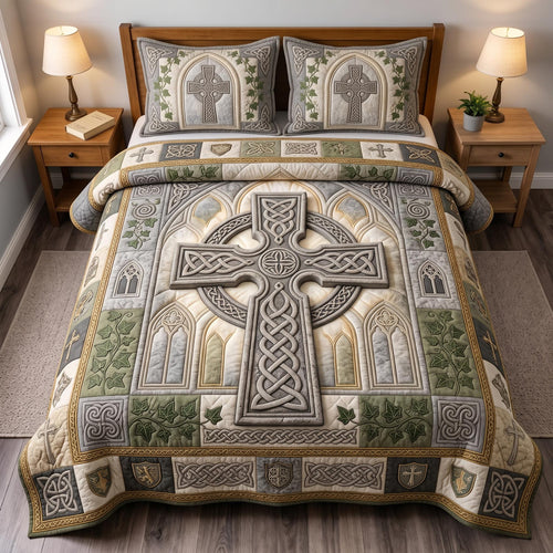 Faith Heritage 3-Piece Quilted Bedding Set GFTOMA12932