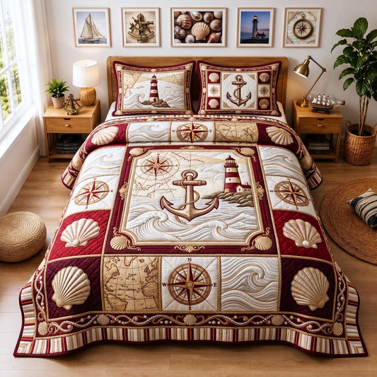 Sea Escape 3-Piece Quilted Bedding Set GFTOMA12947