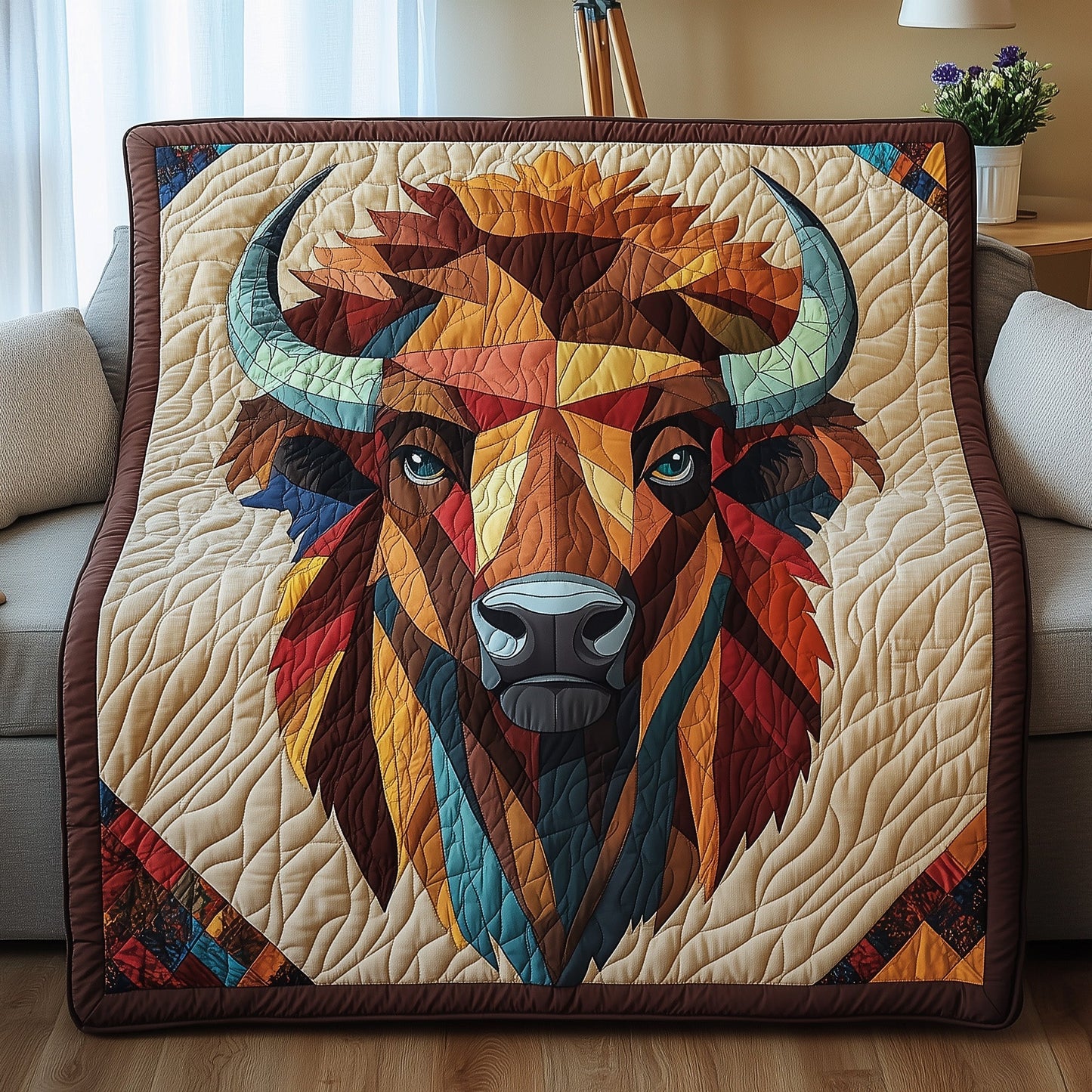Majestic Bison Quilted Table Runner GFTOMA129