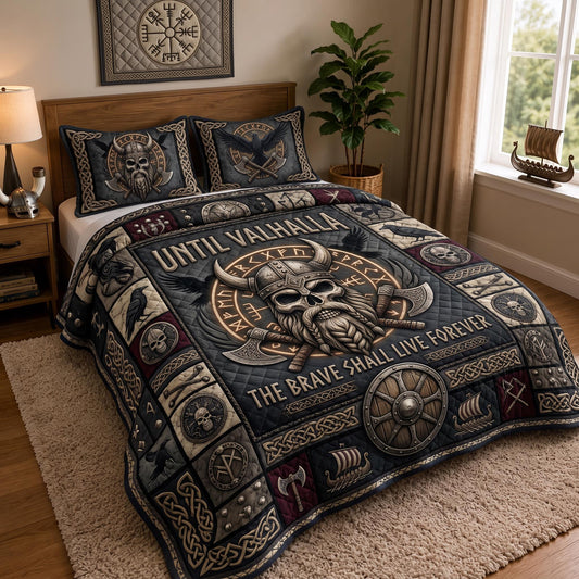 Viking Spirit 3-Piece Quilted Bedding Set GFTOMA13004