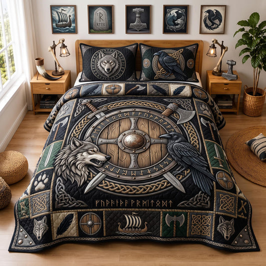Viking Legacy 3-Piece Quilted Bedding Set GFTOMA13005