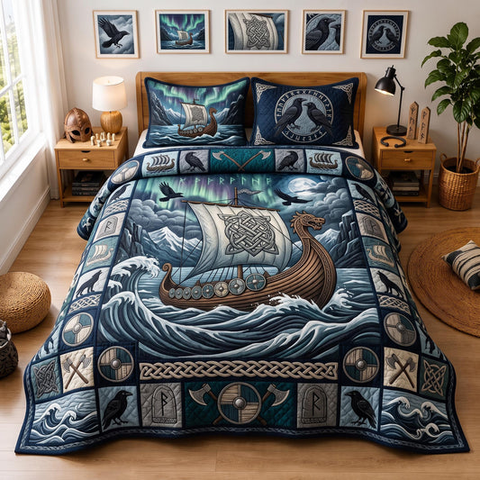 Norse Legacy 3-Piece Quilted Bedding Set GFTOMA13006