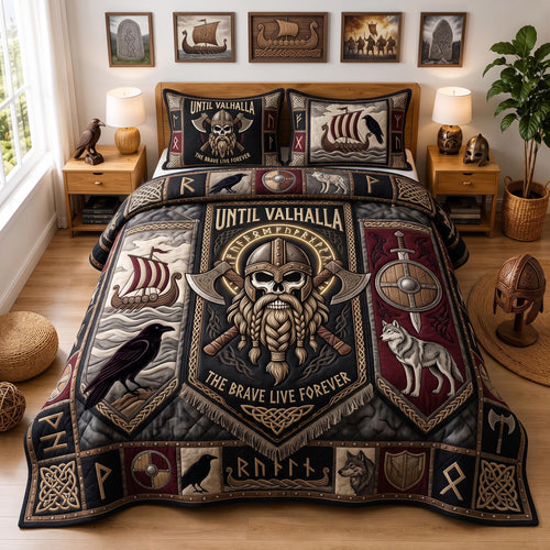 Viking Warrior 3-Piece Quilted Bedding Set GFTOMA13007