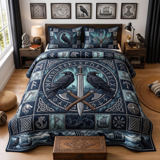 Viking Honor 3-Piece Quilted Bedding Set GFTOMA13009
