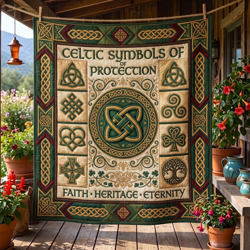 Sacred Celtic Quilted Blanket GFTOMA13012