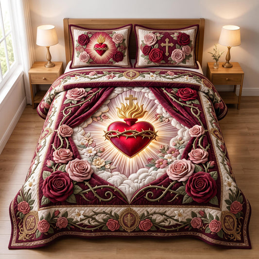 Sacred Love 3-Piece Quilted Bedding Set GFTOMA13038