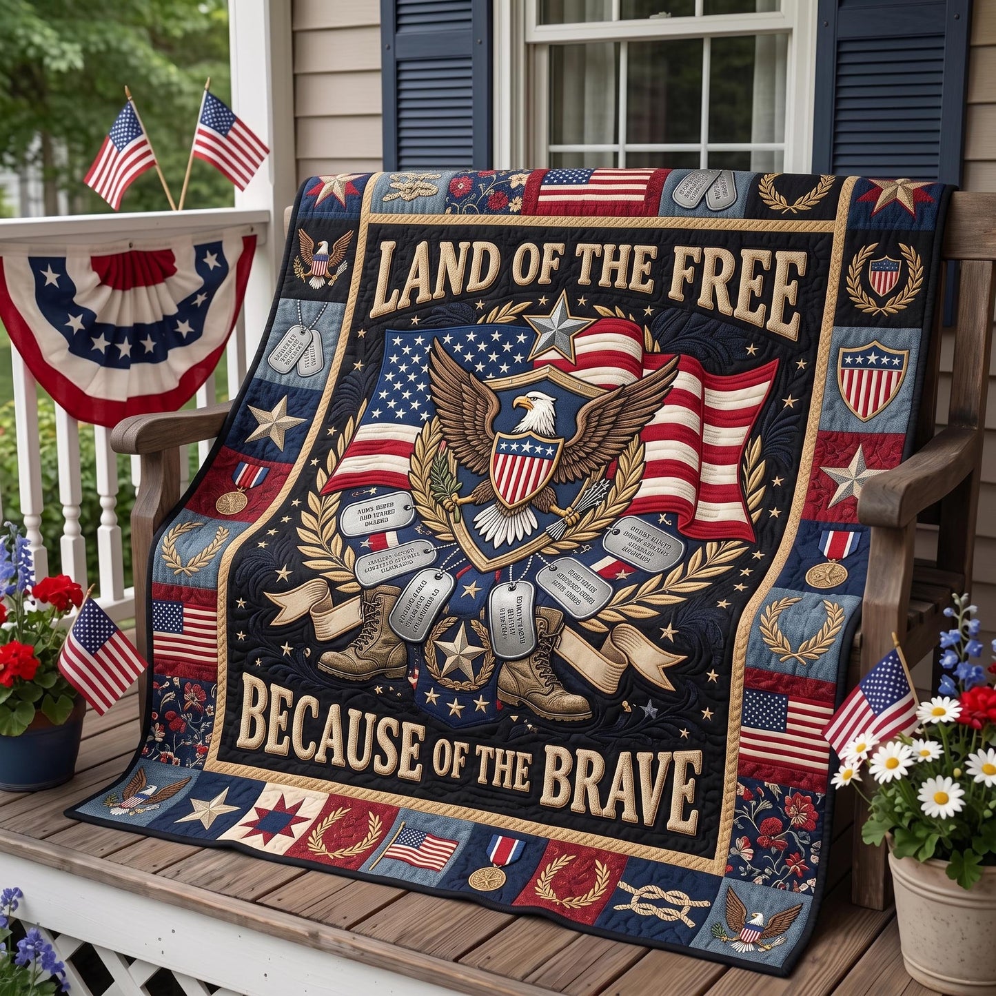 Veteran Pride Quilted Blanket GFTOMA13064