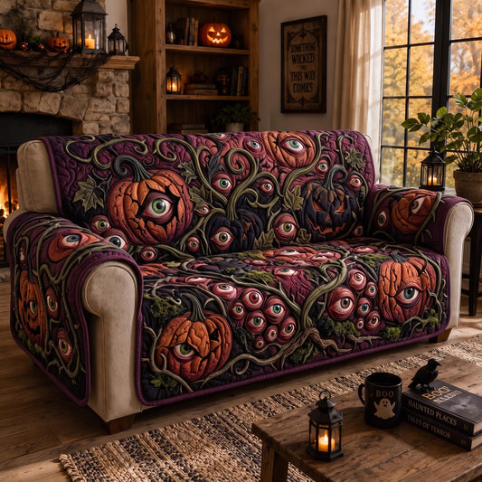 Ghostly Eyes Quilted Sofa Cover GFTOMA13079