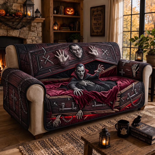 Midnight Haunt Quilted Sofa Cover GFTOMA13081