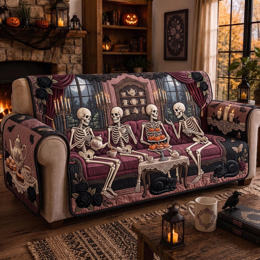 Skeleton Spirit Quilted Sofa Cover GFTOMA13083