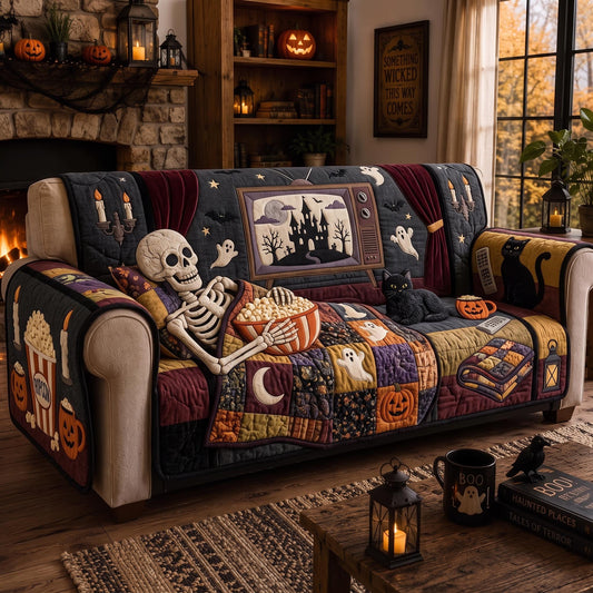 Skeleton Harvest Quilted Sofa Cover GFTOMA13085