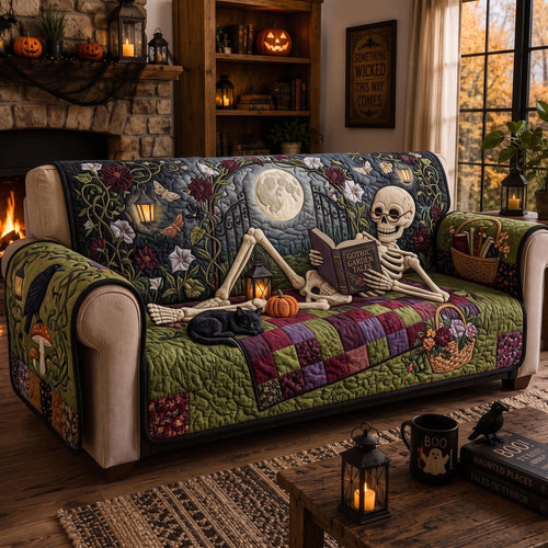 Cozy Skeleton Quilted Sofa Cover GFTOMA13086
