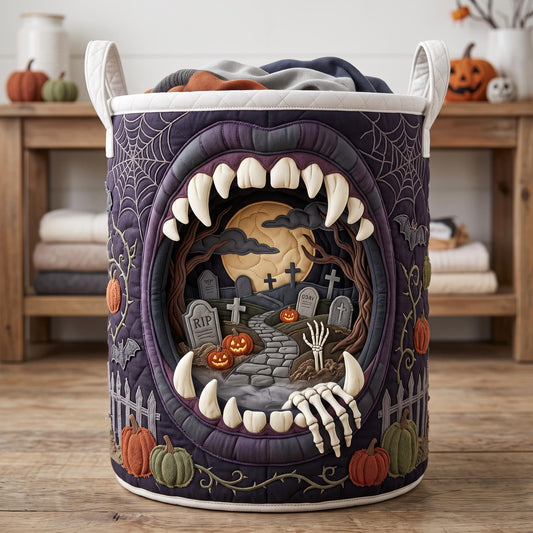 Midnight Haunt Quilted Laundry Basket GFTOMA13119