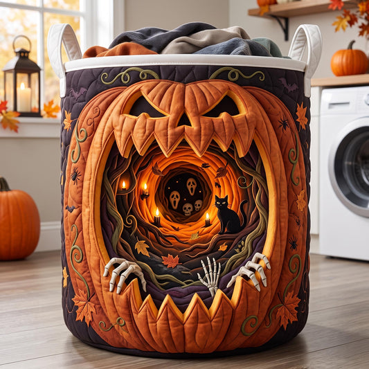 Ghostly Eyes Quilted Laundry Basket GFTOMA13121