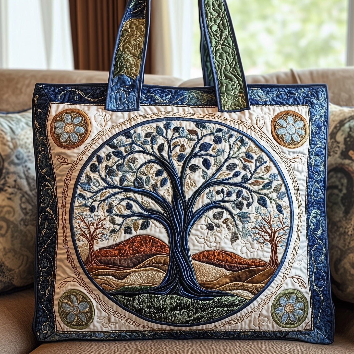 Tree Of Life Quilted Tote Bag GFTOMA1313