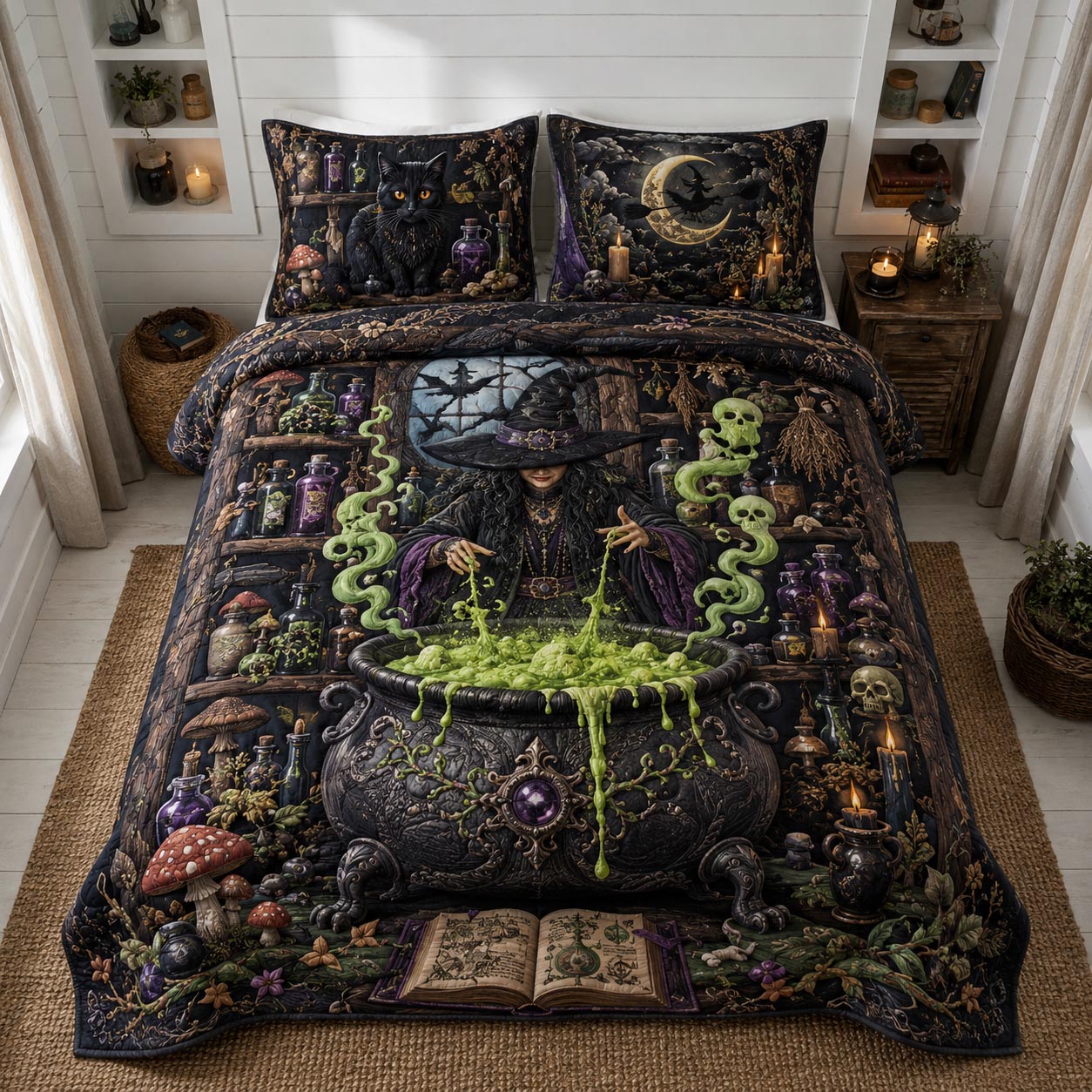 Midnight Haunt 3-Piece Quilted Bedding Set GFTOMA13143
