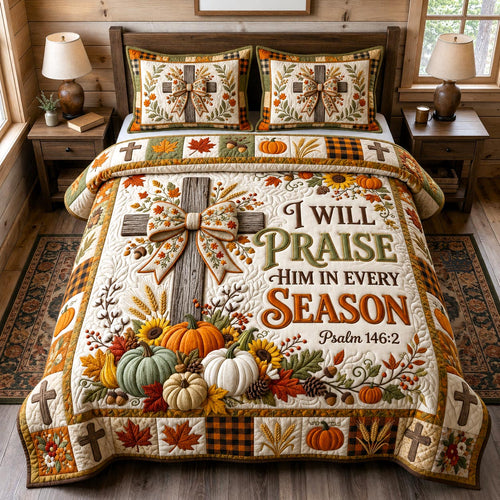Autumn Faith 3-Piece Quilted Bedding Set GFTOMA13168