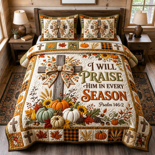 Autumn Faith 3-Piece Quilted Bedding Set GFTOMA13168