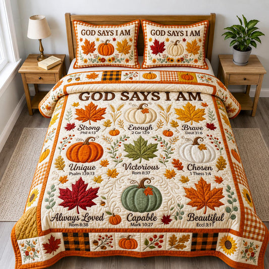 Harvest Faith 3-Piece Quilted Bedding Set GFTOMA13169