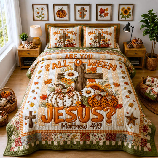 Scripture Harvest 3-Piece Quilted Bedding Set GFTOMA13170