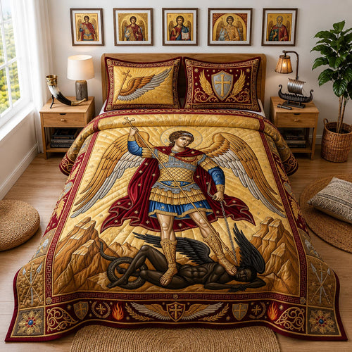 Michael Archangel 3-Piece Quilted Bedding Set GFTOMA13173