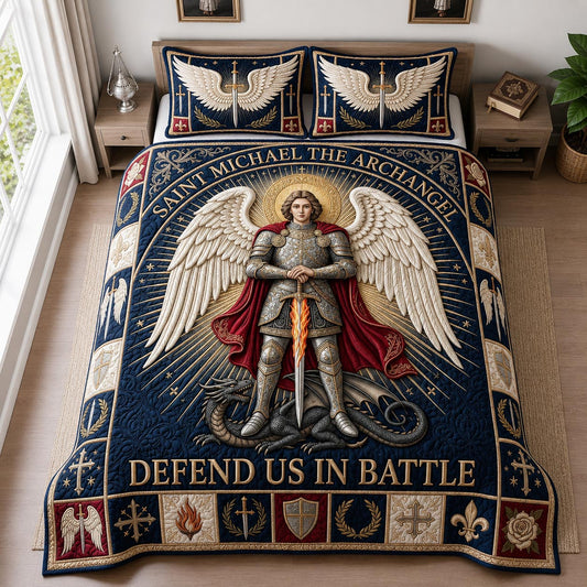 Holy Michael 3-Piece Quilted Bedding Set GFTOMA13174