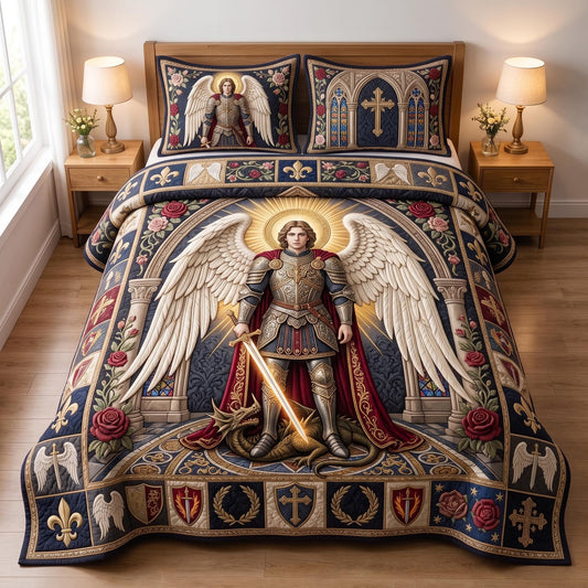 Heavenly Warrior 3-Piece Quilted Bedding Set GFTOMA13176