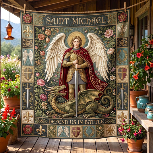 Saint Michael Quilted Blanket GFTOMA13184