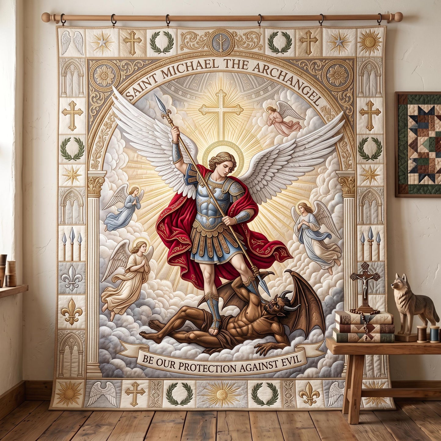 Holy Michael Quilted Blanket GFTOMA13186