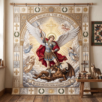 Holy Michael Quilted Blanket GFTOMA13186