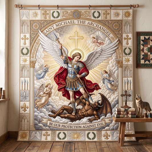 Holy Michael Quilted Blanket GFTOMA13186