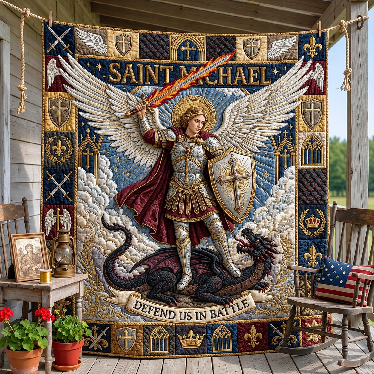 Divine Warrior Quilted Blanket GFTOMA13189