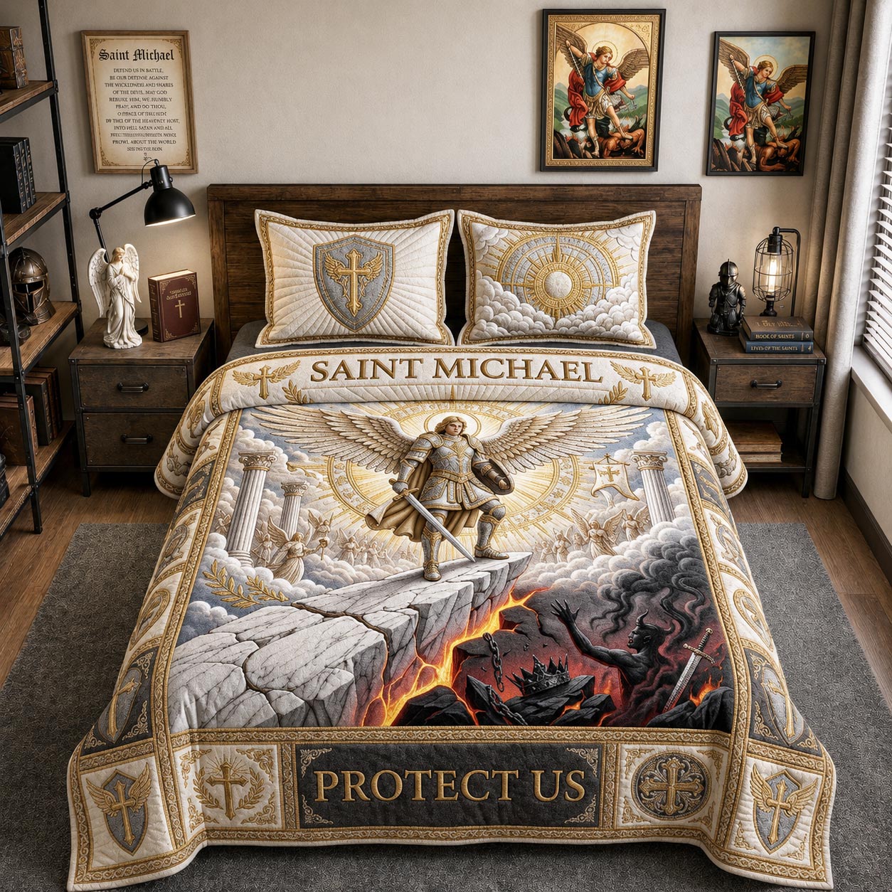 Michael Archangel 3-Piece Quilted Bedding Set GFTOMA13215