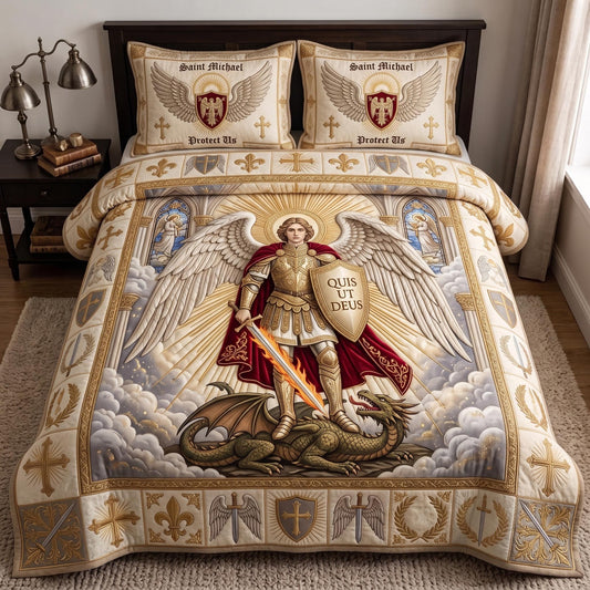 Holy Michael 3-Piece Quilted Bedding Set GFTOMA13216