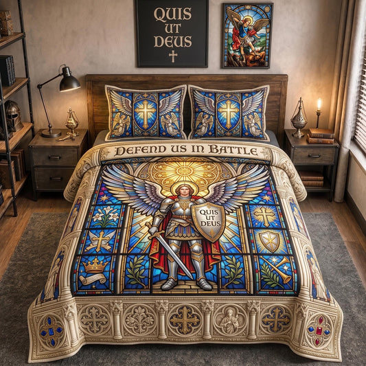 Saint Warrior 3-Piece Quilted Bedding Set GFTOMA13217