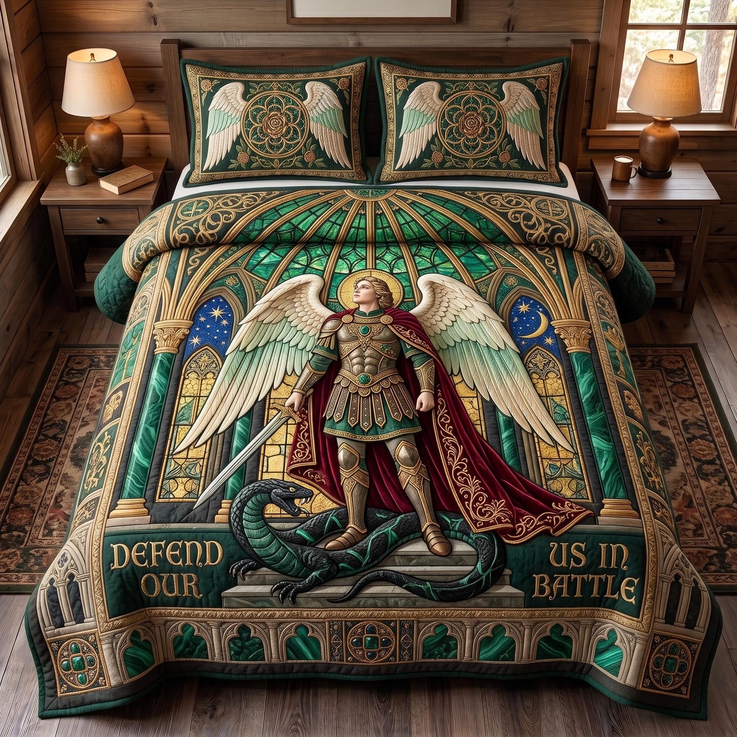Heavenly Warrior 3-Piece Quilted Bedding Set GFTOMA13218