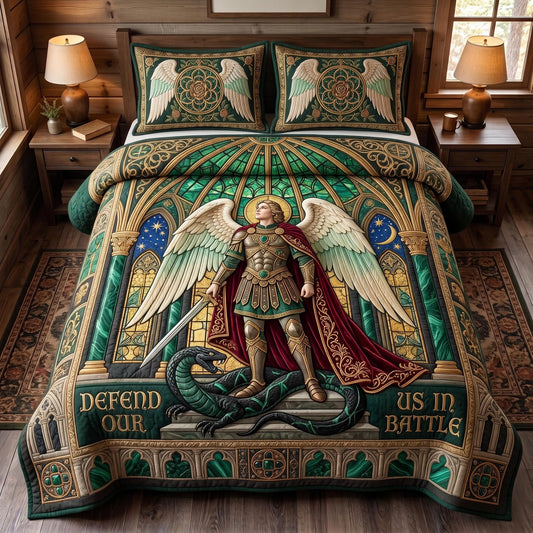 Heavenly Warrior 3-Piece Quilted Bedding Set GFTOMA13218