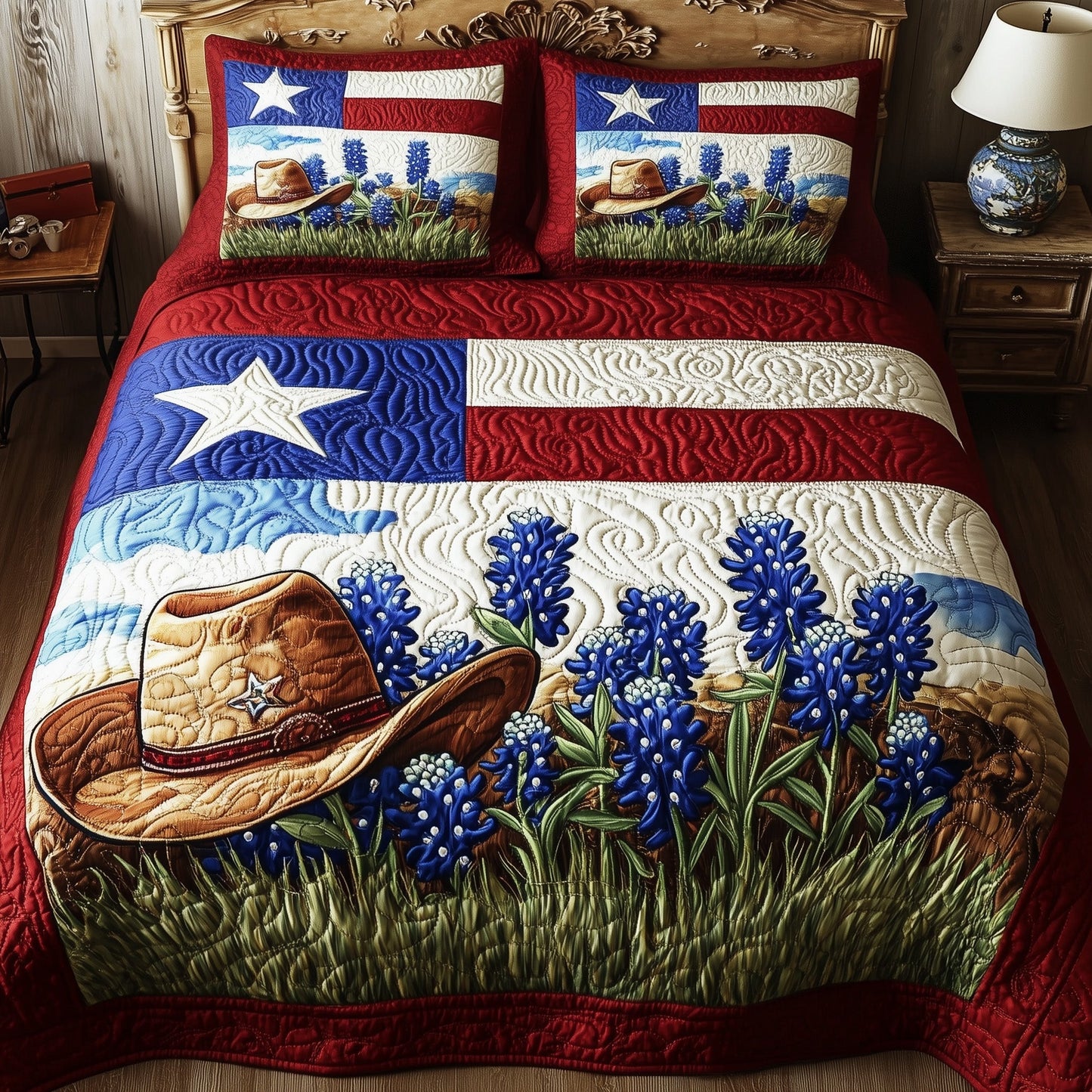 Texas Pride 3-Piece Quilted Bedding Set GFTOMA1323