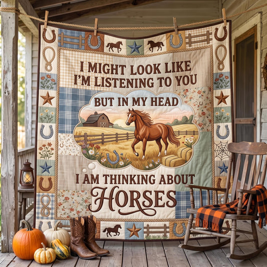 Horse Mind Quilted Blanket GFTOMA13252