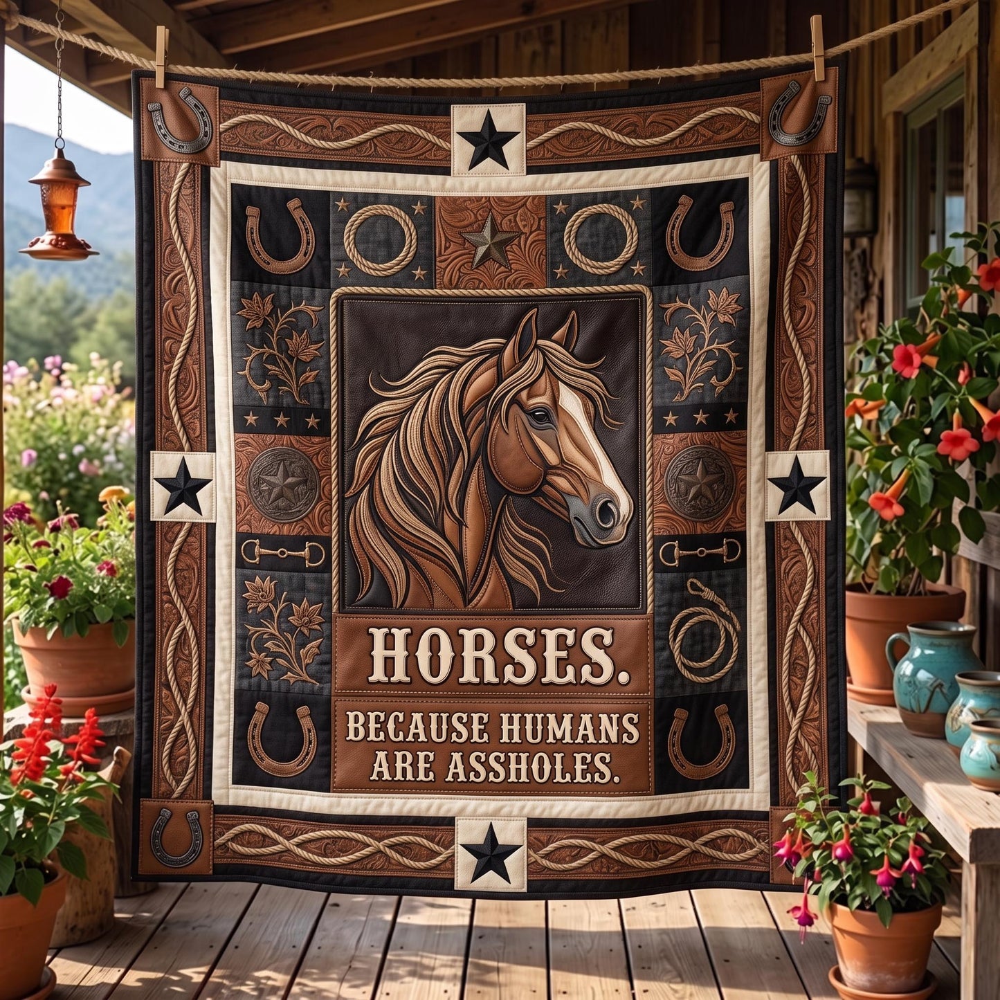 Horse Truth Quilted Blanket GFTOMA13253